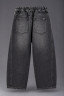 Утеплённые джинсы багги для мальчика-подростка серые Oversize D7529
